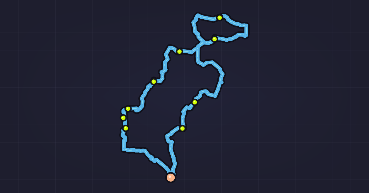 Map of éclair gravel ride ☁️