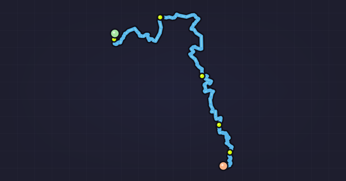 Map of cycling route Крепкий и ароматный кафкарайд